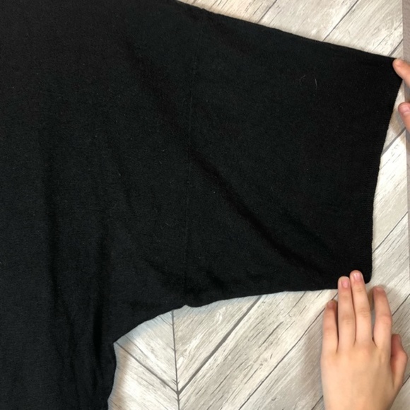 Ann Taylor Loft Solid Black Pullover Sweater Tunic - Picture 7 of 8